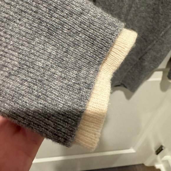 J Crew cardigan gray/cream EUC size M - Picture 3 of 5